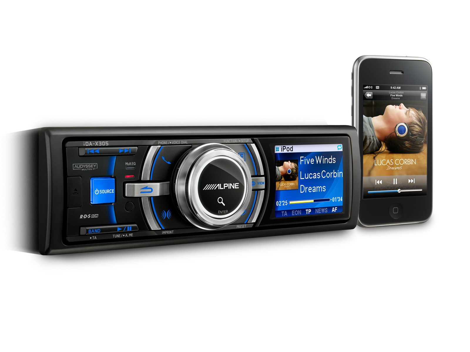 Alpine iDAX305 s Car Stereo Bluetooth KCE400BT parrot ipod iphone MP3